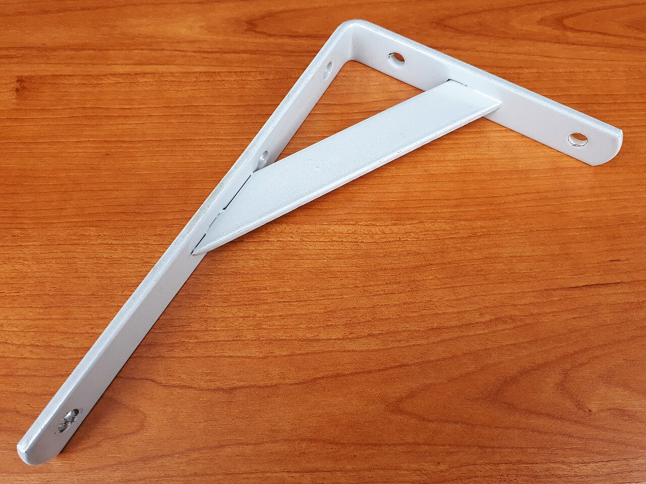 Suporte de prateleira em L de metal, cinza